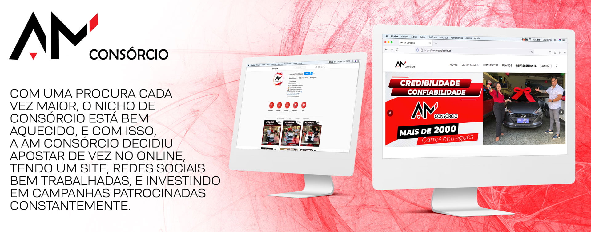 AM Consórcio - Case da Agência Davs de Marketing Digital em Fortaleza