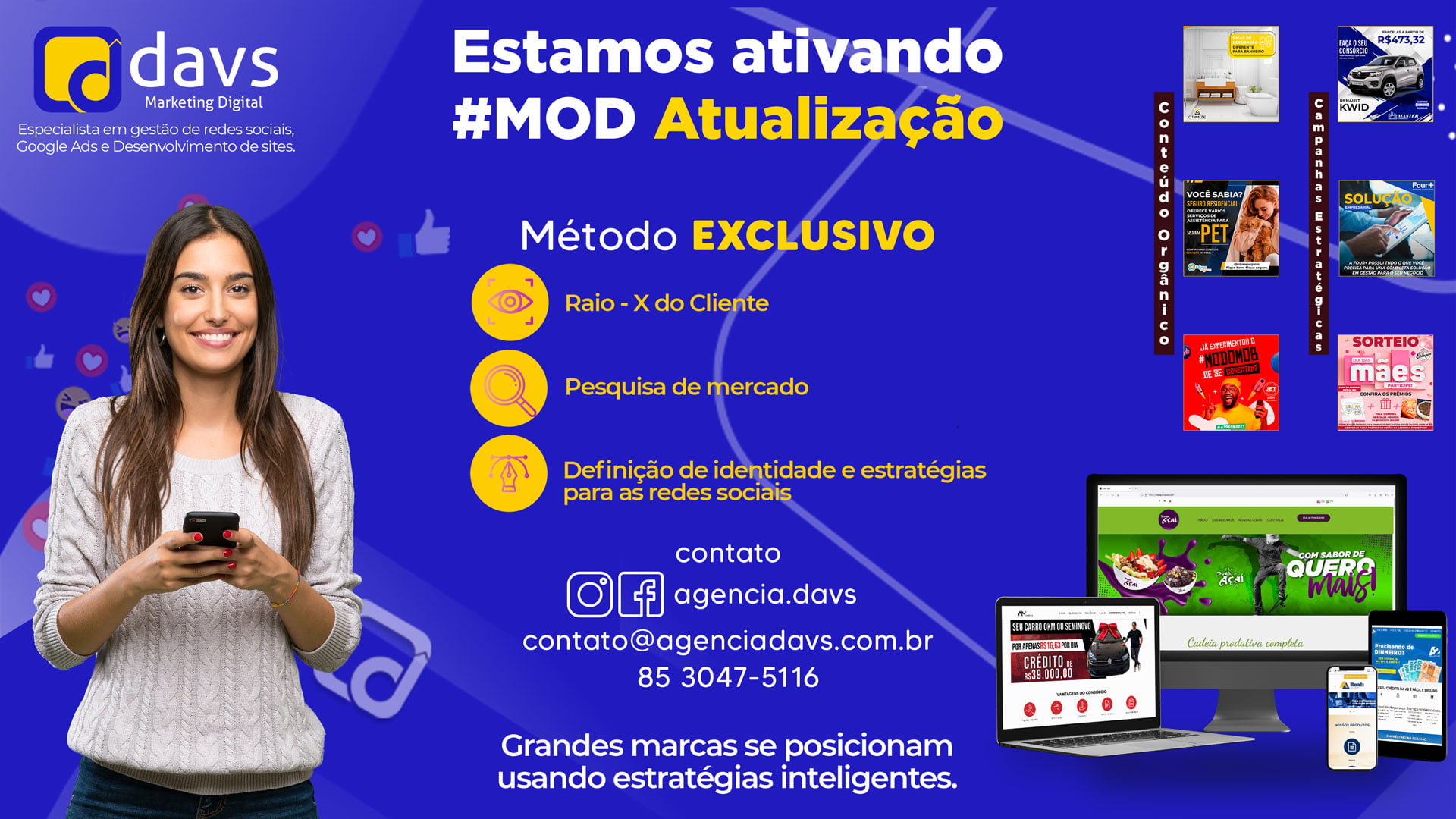 Site em manutenção - Agência Davs De marketing digital em fortaleza